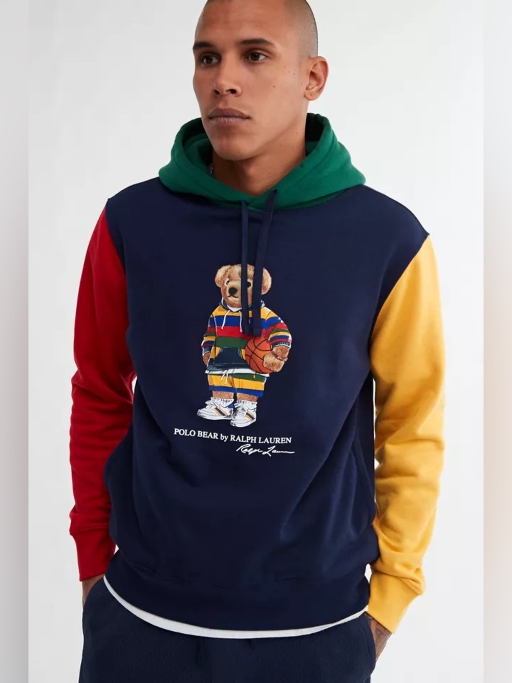 POLO RALPH LAUREN Bear Logo Colorblock Hoodie